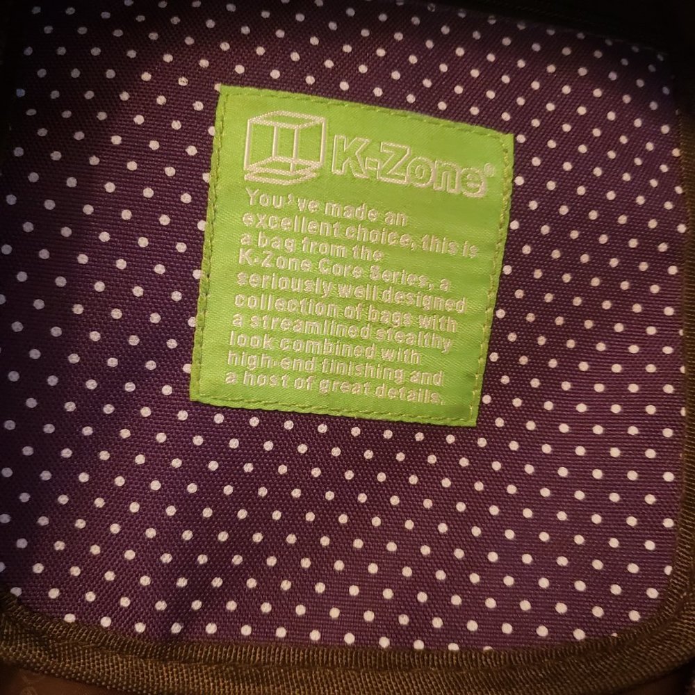 K-ZONE Backpack polka dot pattern purple white brown high end detail core series - Picture 3 of 12